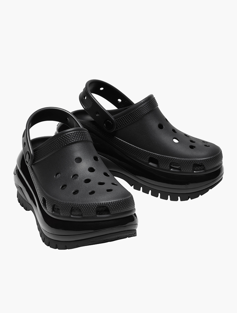 MyRunway | Shop Crocs Black Classic Mega Crush Clogs for Men from